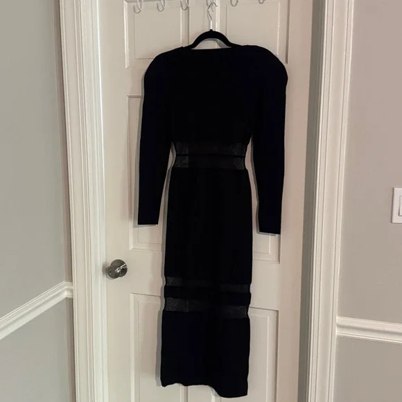 Self-Portrait Black Long Sleeve Dress - Picture 3 of 6